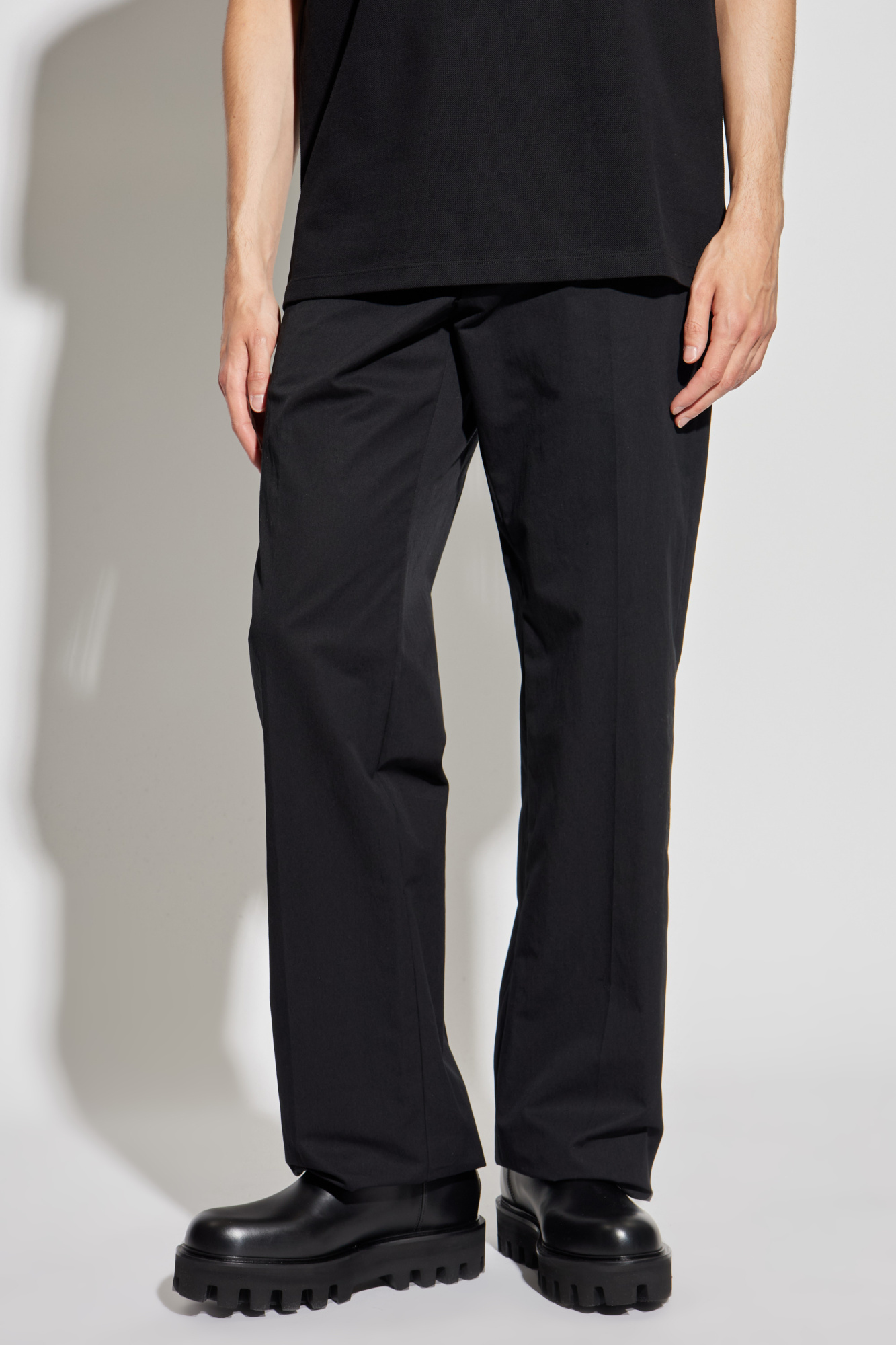 Black Trousers with a belt Alexander McQueen - Vitkac GB